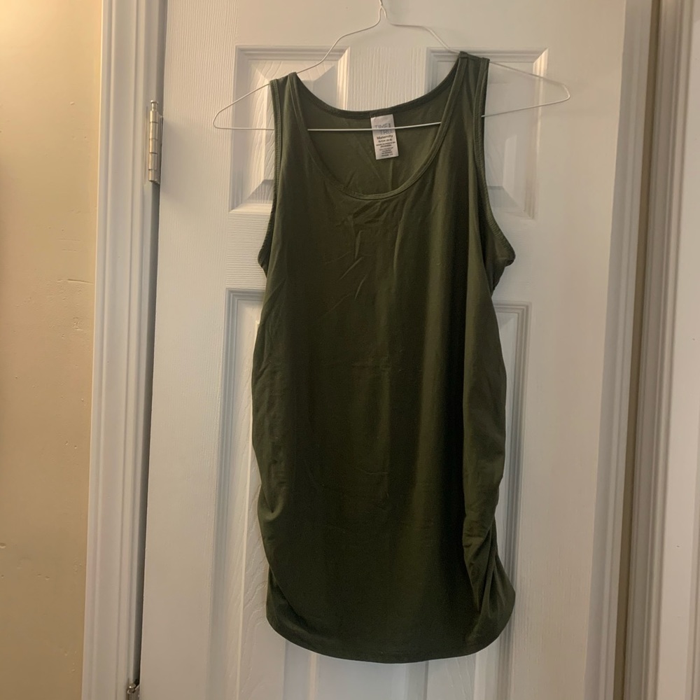Army Green Maternity Tank Top Small
